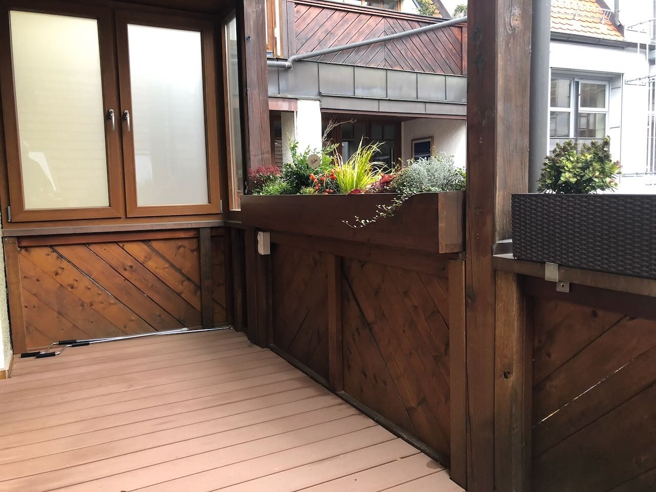 Balkon der Wohnung in der Augsburger Innenstadt