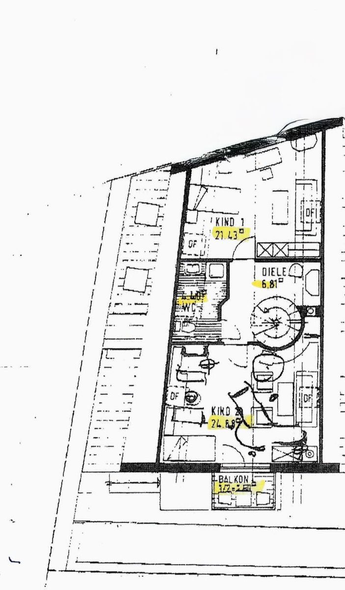 Grundriss der Schlafebene